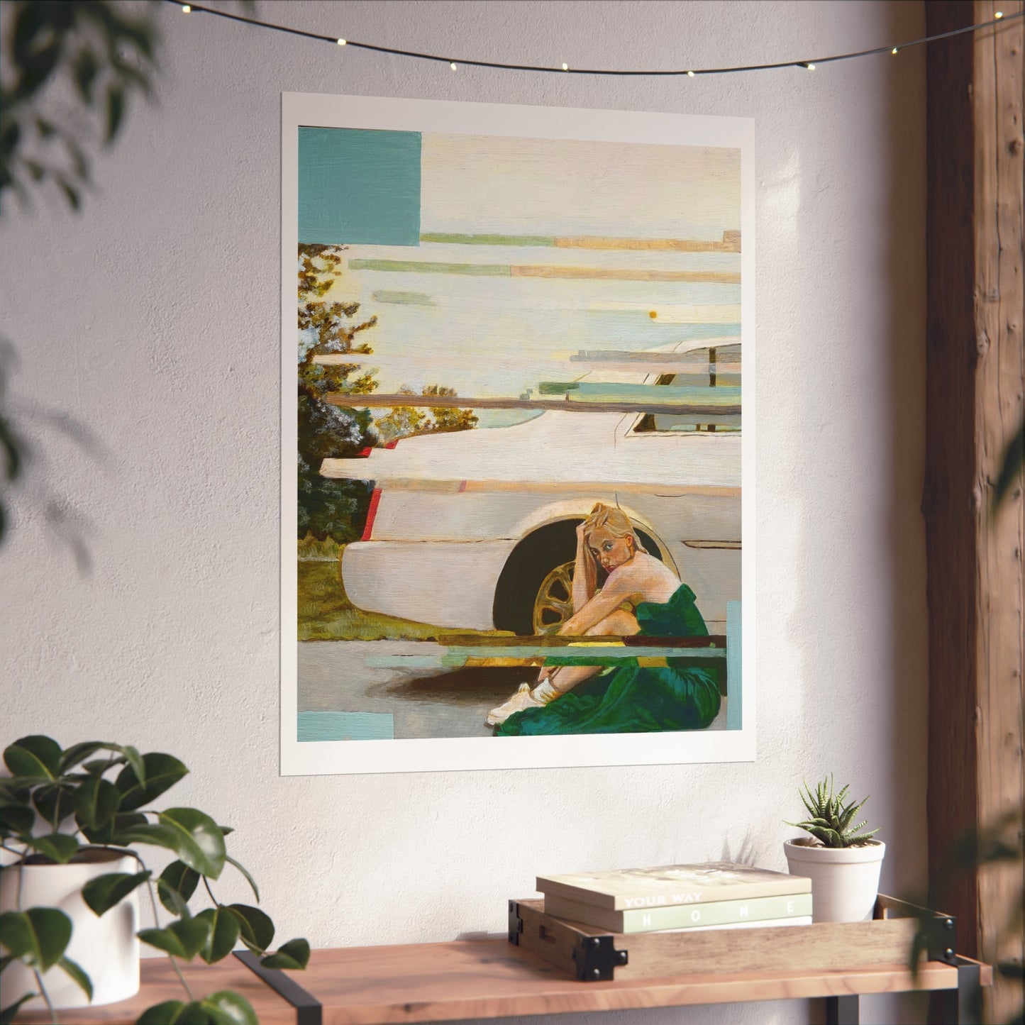 “Flat Tire” Fine Art Posters, Home Décor, Wall Art, Gift for Art Lovers, Aesthetic Room Decor, Contemporary Art Prints