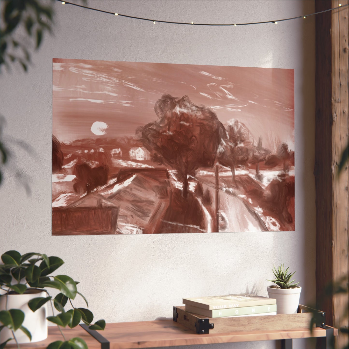 “Key Shaped Cul-de-sac Underpainting” Premium Print