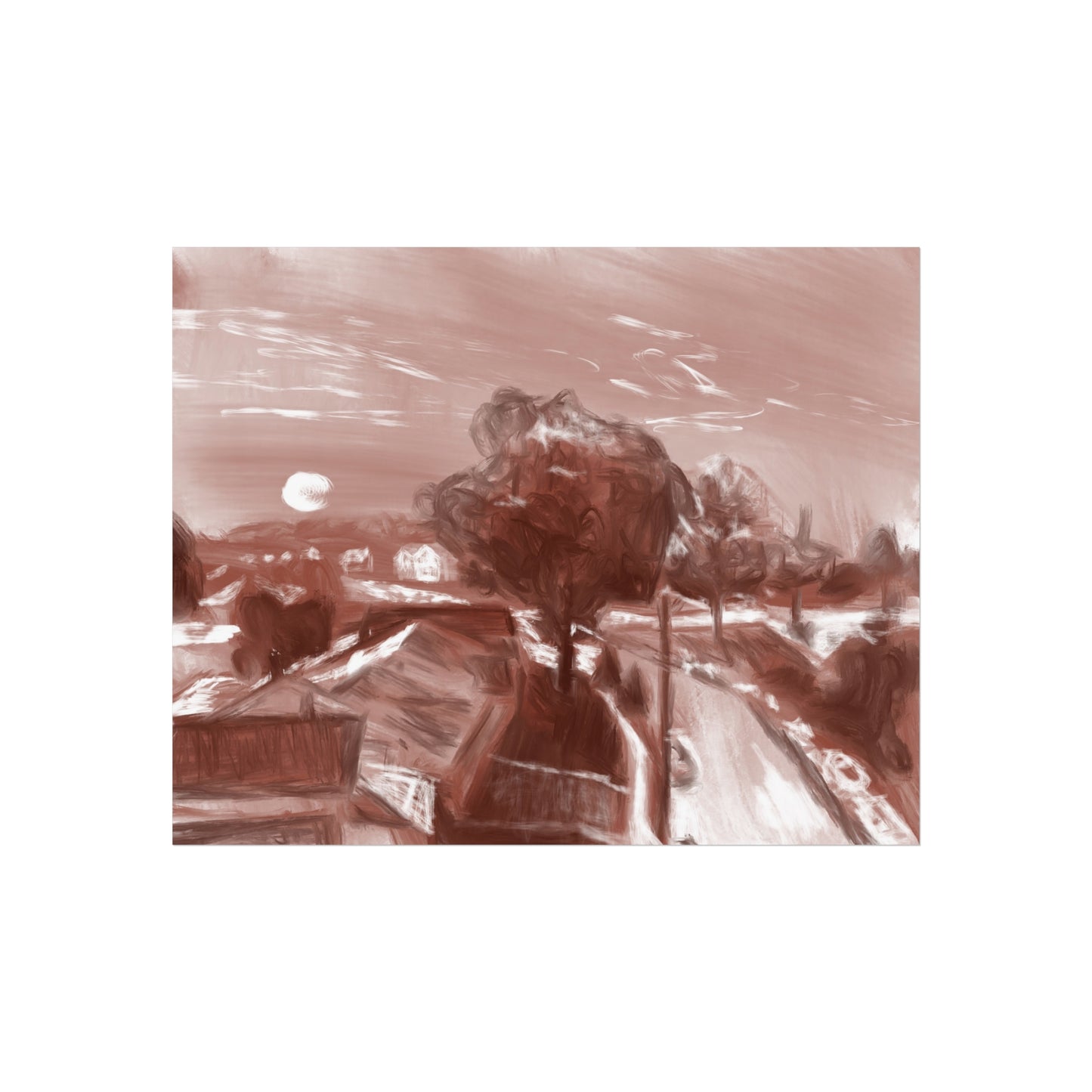 “Key Shaped Cul-de-sac Underpainting” Premium Print