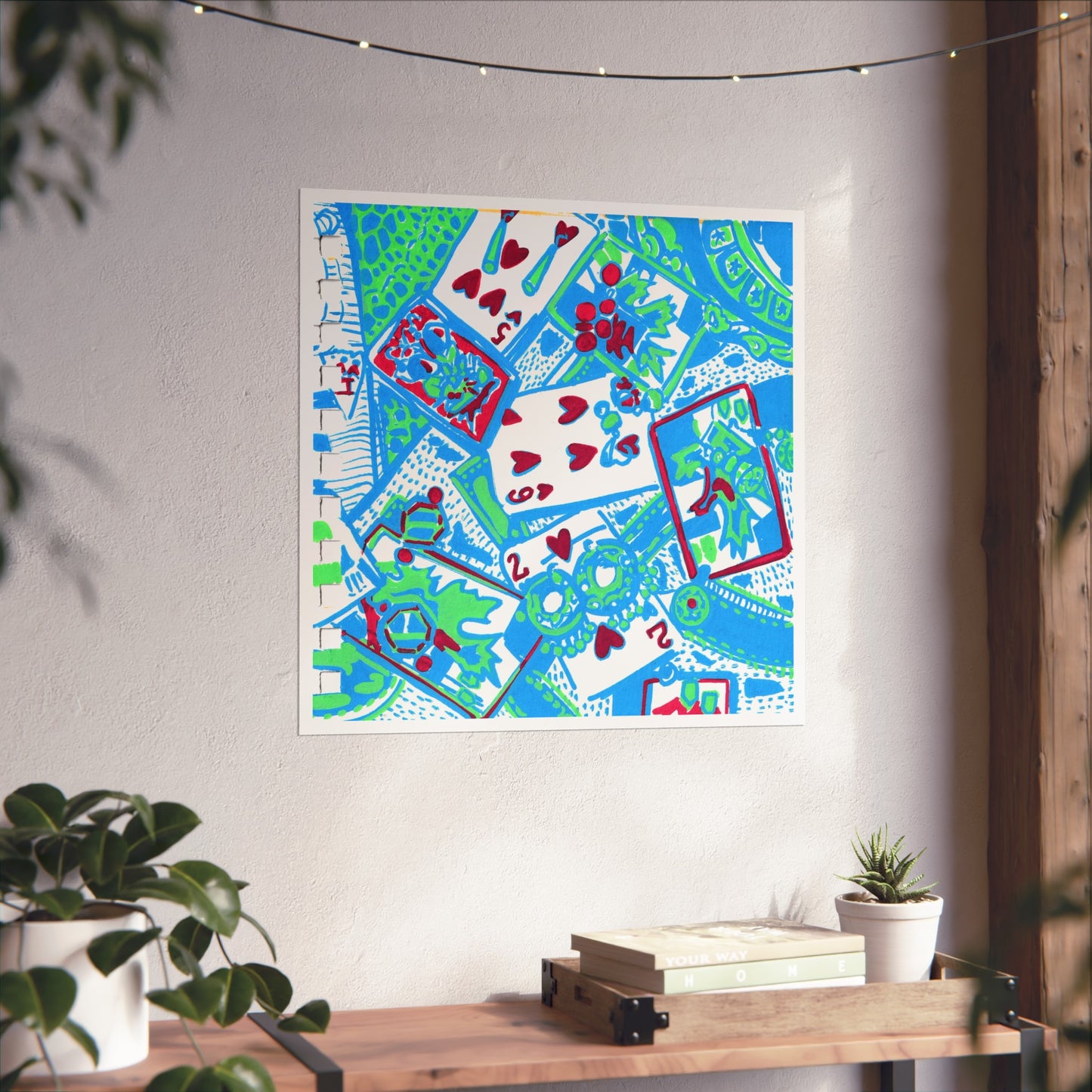 “Flea Market” Fine Art Poster, Fun Room Decoration