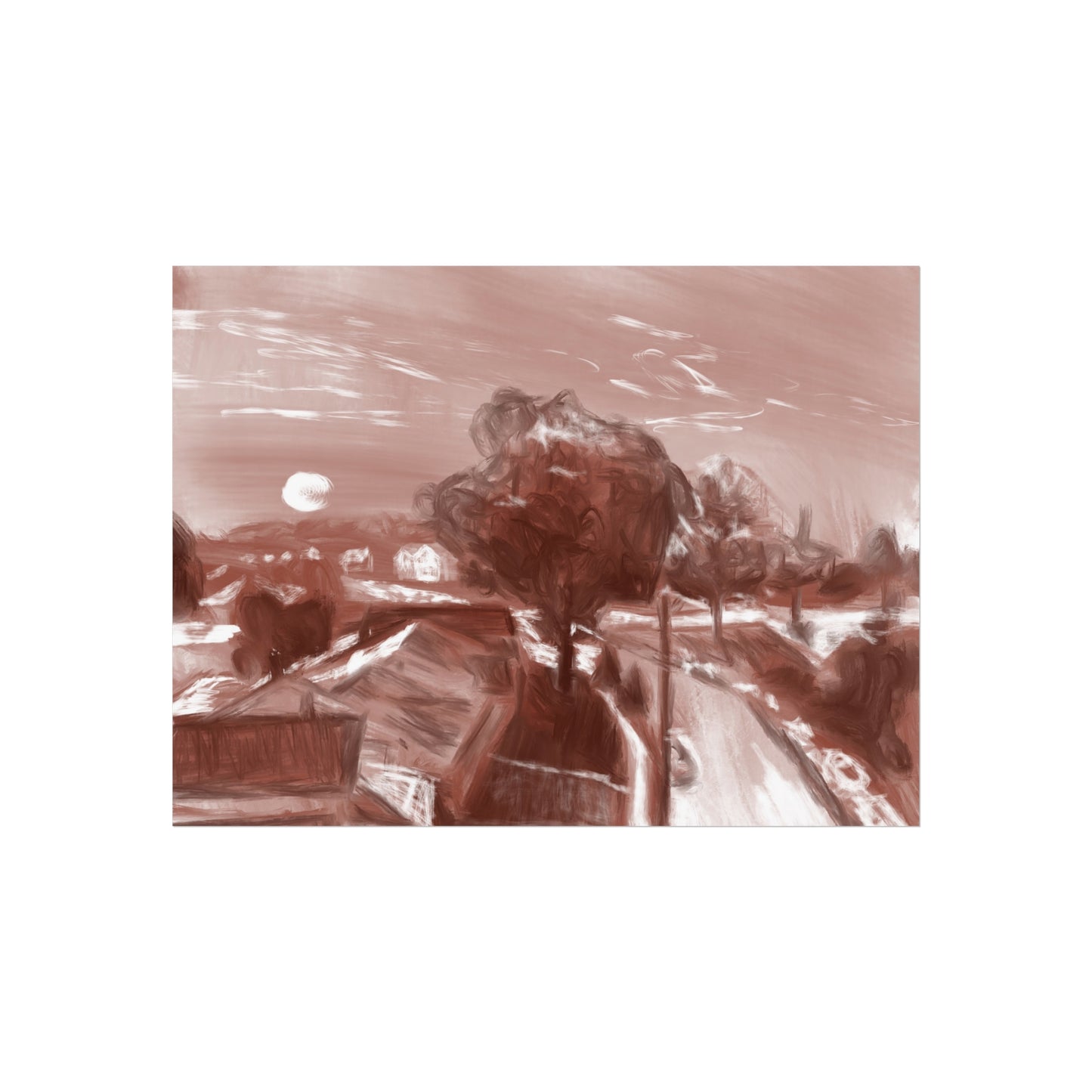 “Key Shaped Cul-de-sac Underpainting” Premium Print