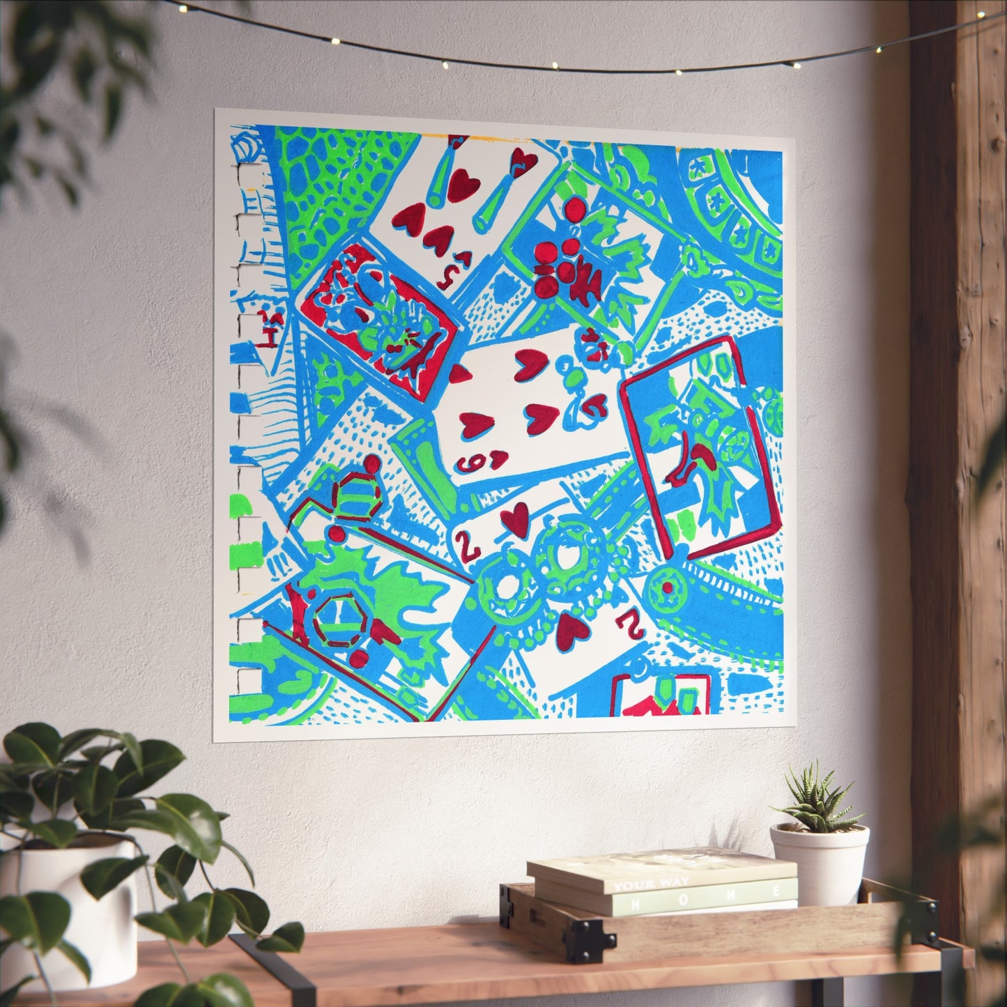 “Flea Market” Fine Art Poster, Fun Room Decoration