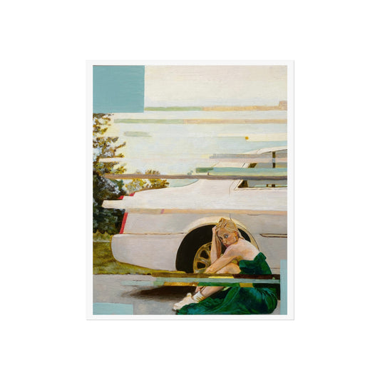 “Flat Tire” Fine Art Posters, Home Décor, Wall Art, Gift for Art Lovers, Aesthetic Room Decor, Contemporary Art Prints