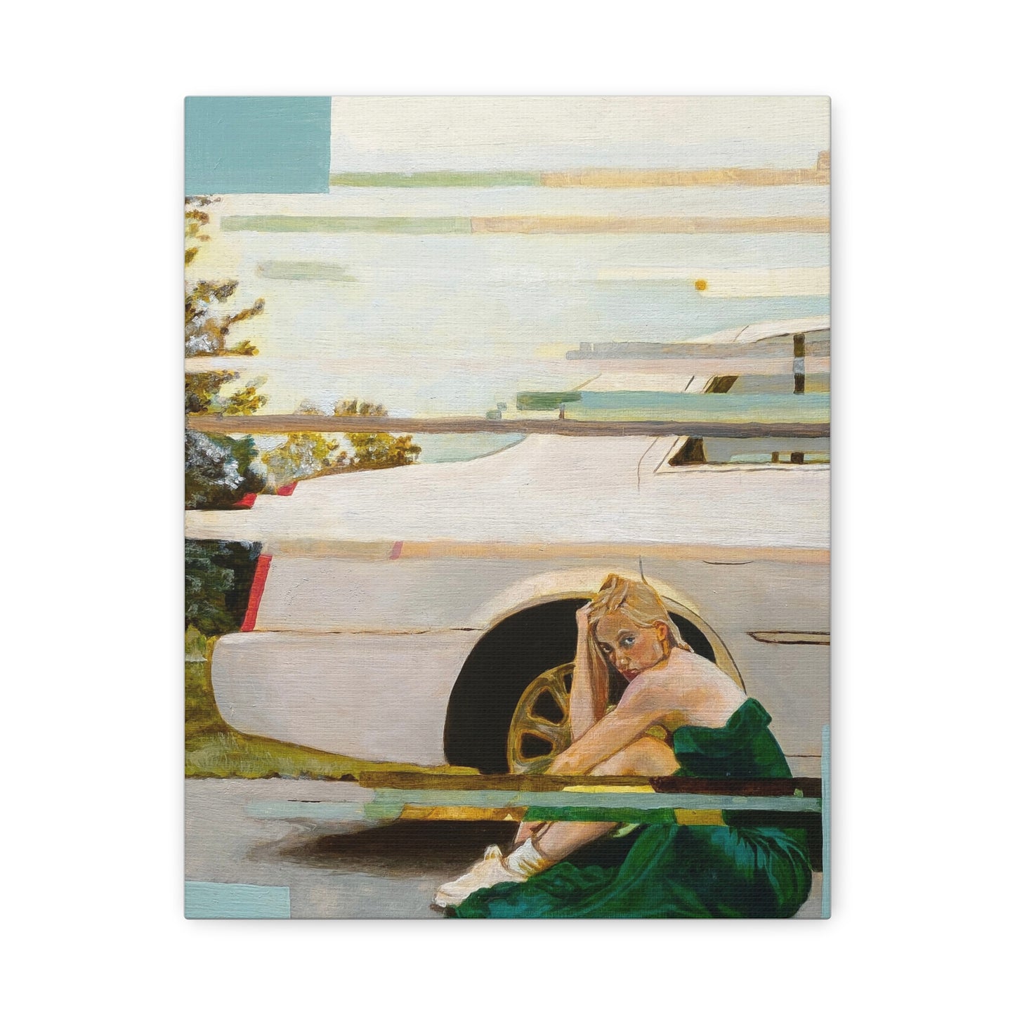 “Flat Tire” Matte Canvas, Stretched, 1.25"