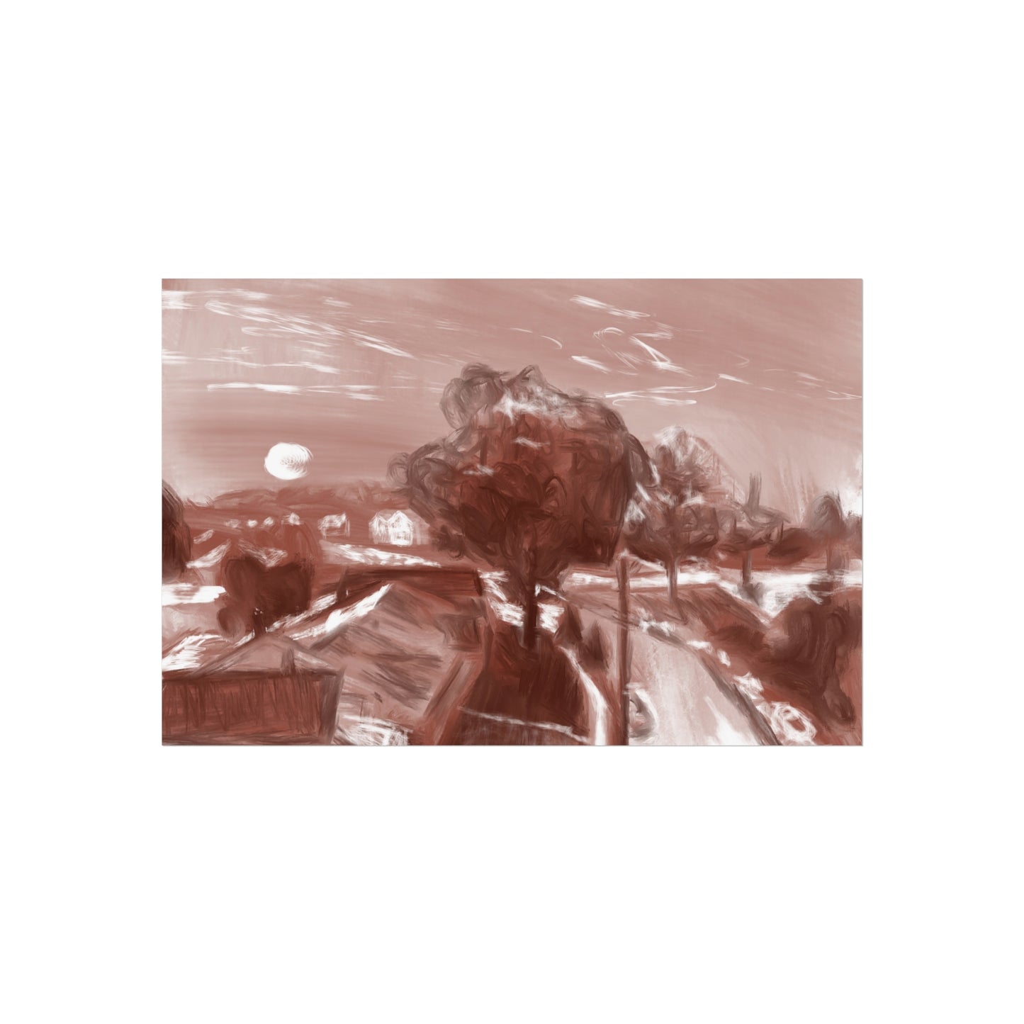 “Key Shaped Cul-de-sac Underpainting” Premium Print