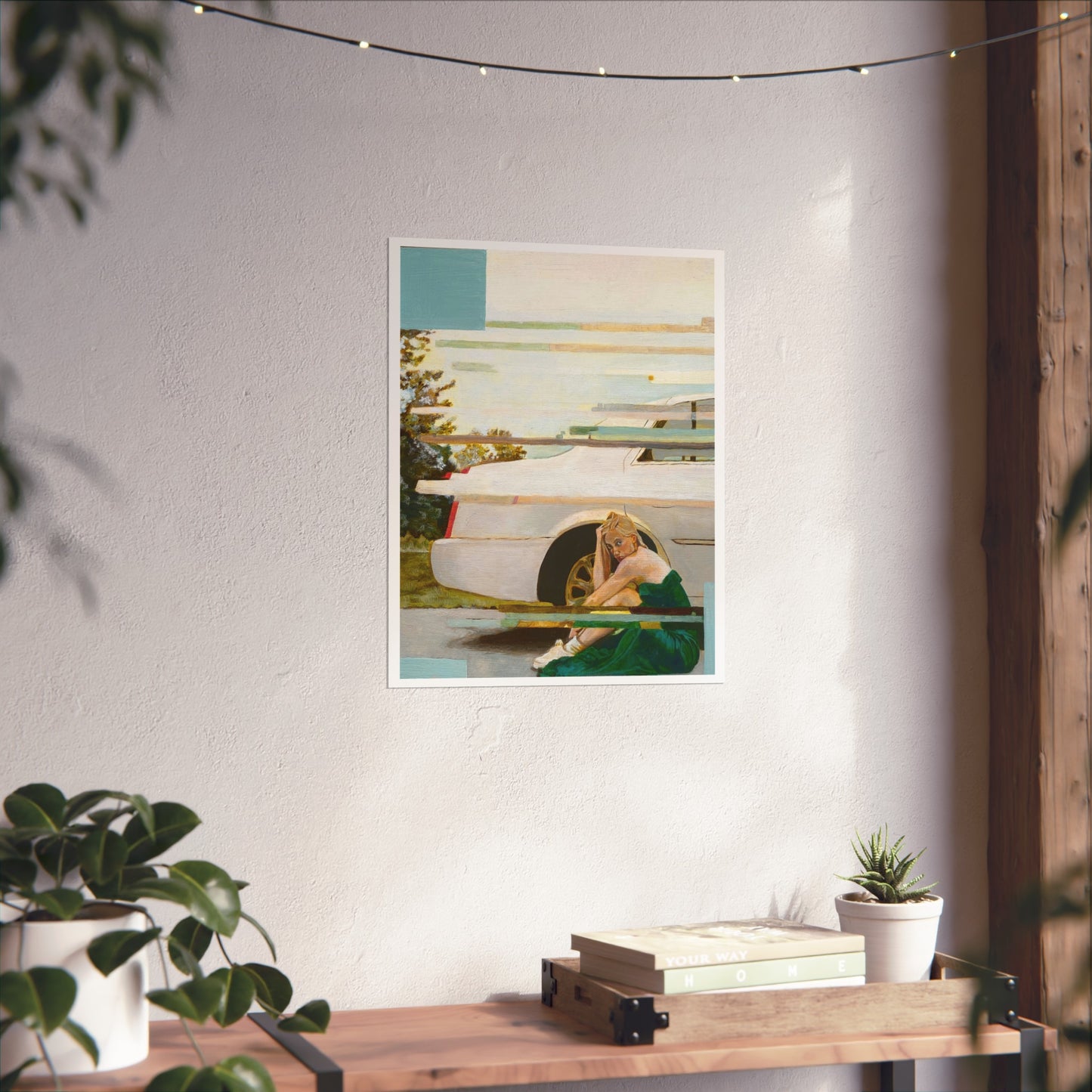 “Flat Tire” Fine Art Posters, Home Décor, Wall Art, Gift for Art Lovers, Aesthetic Room Decor, Contemporary Art Prints