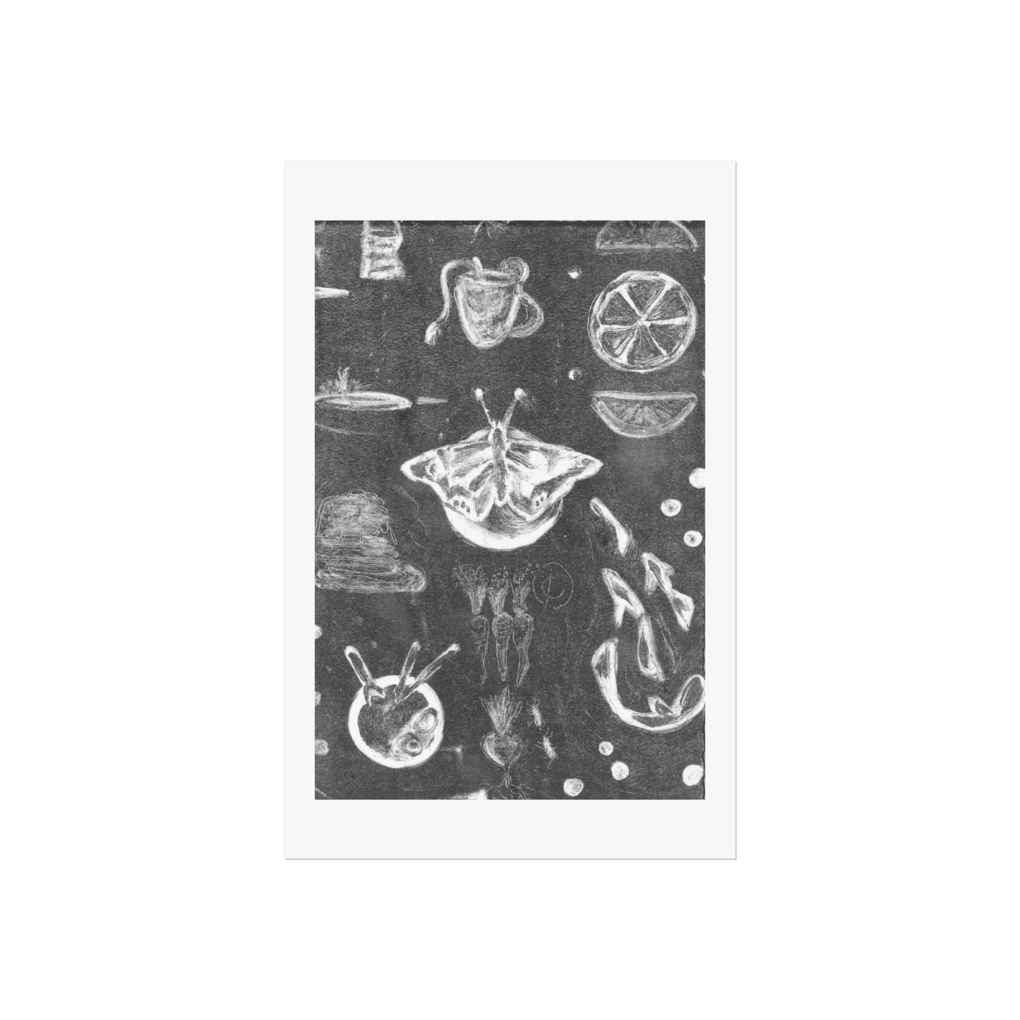 Artistic Kitchen Wall Posters, Culinary Décor for Home, Foodie Gift, Modern Art Prints, Black & White Kitchen Wall Art