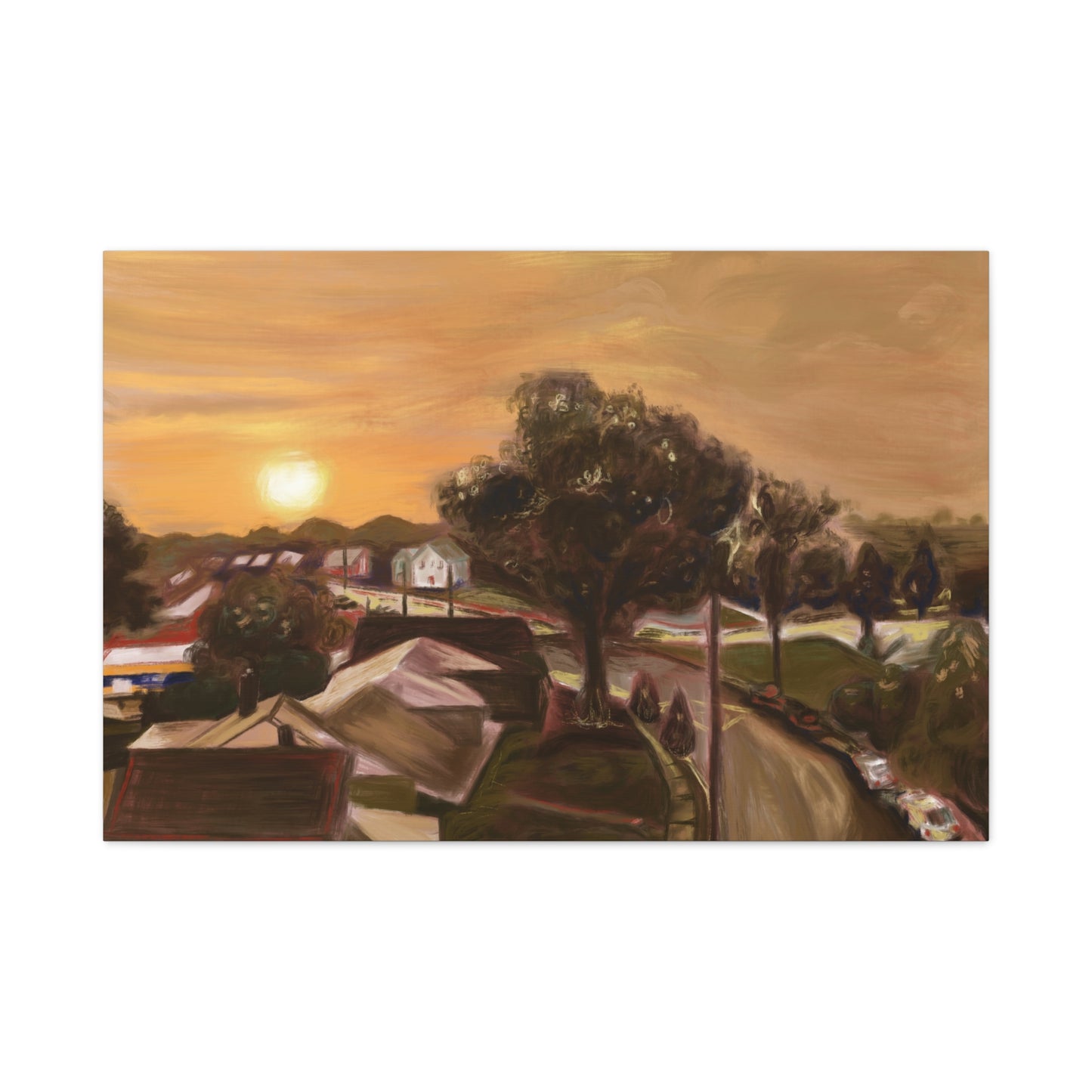 “Key-Shaped Cul-de-sac” Matte Canvas, Stretched, 1.25"