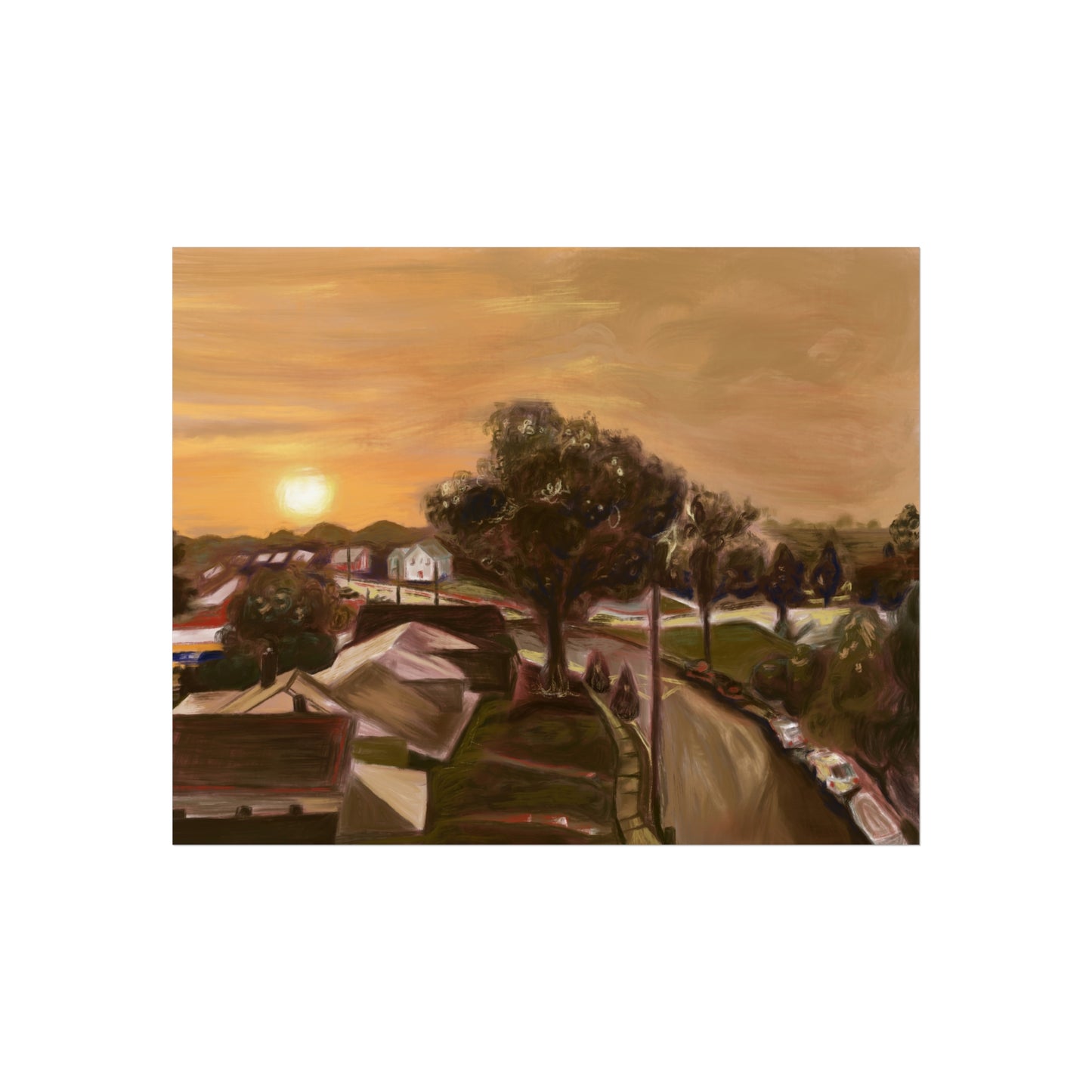 “Key-Shaped Cul-de-sac” Premium Print