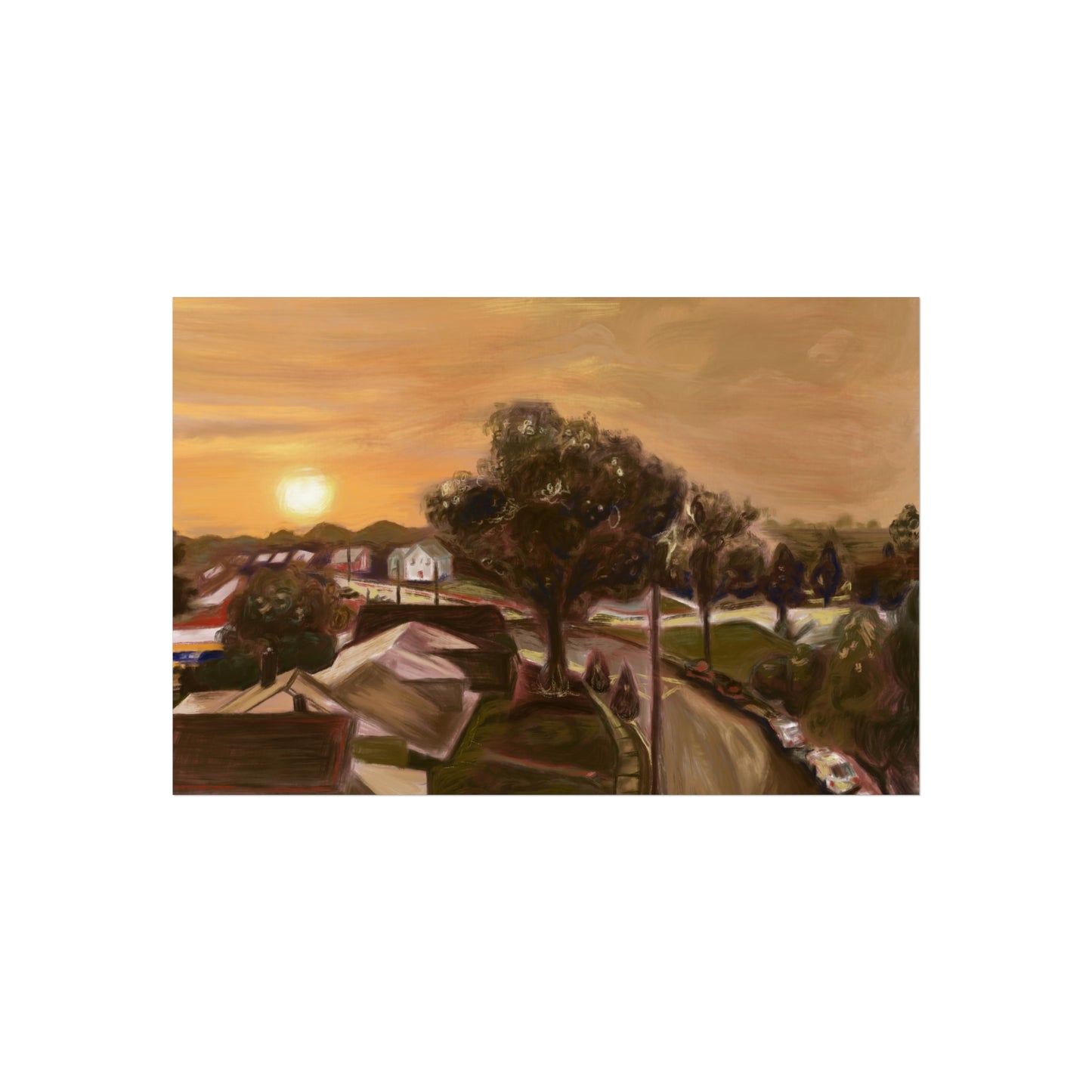 “Key-Shaped Cul-de-sac” Premium Print