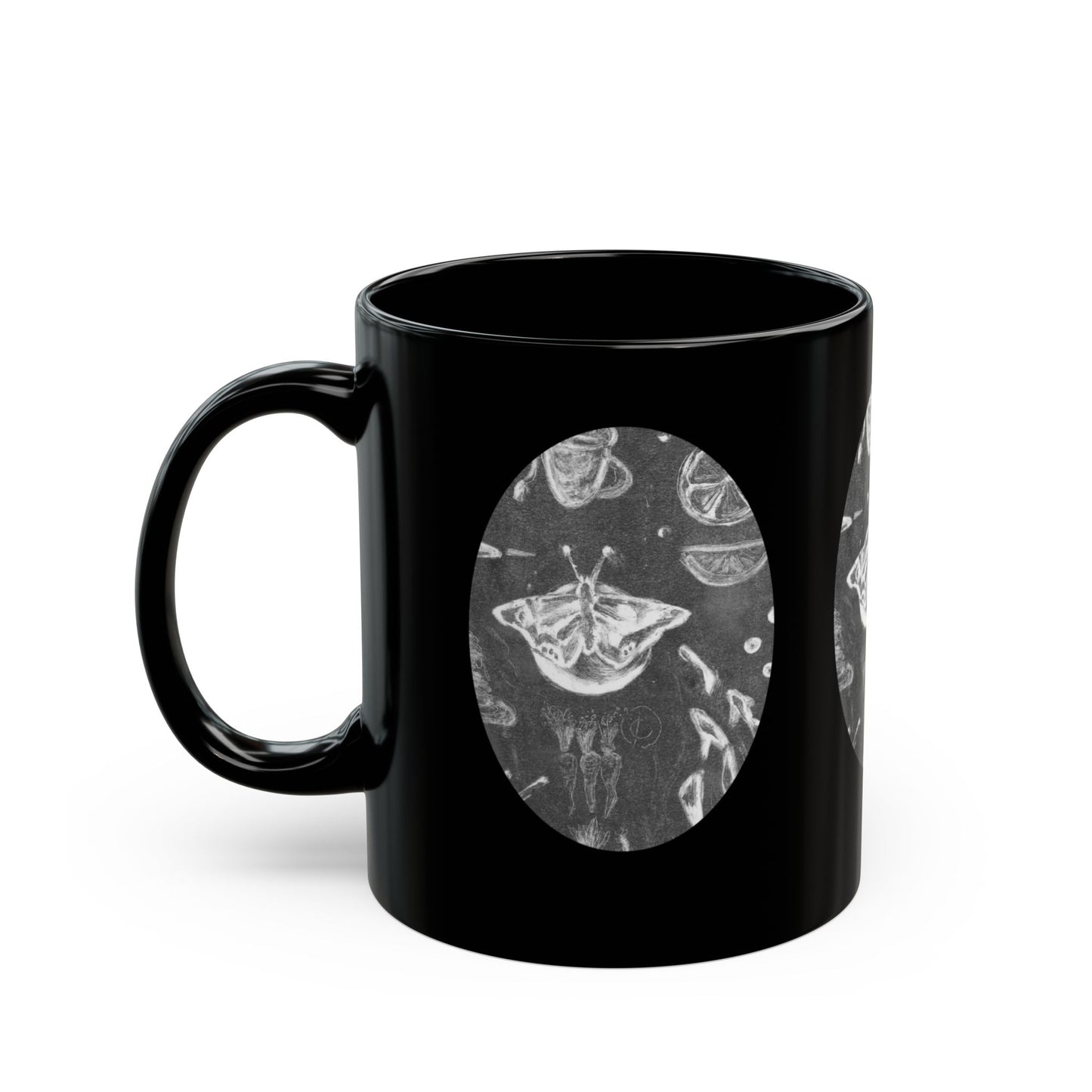 “Cozy Collage” Black Mug