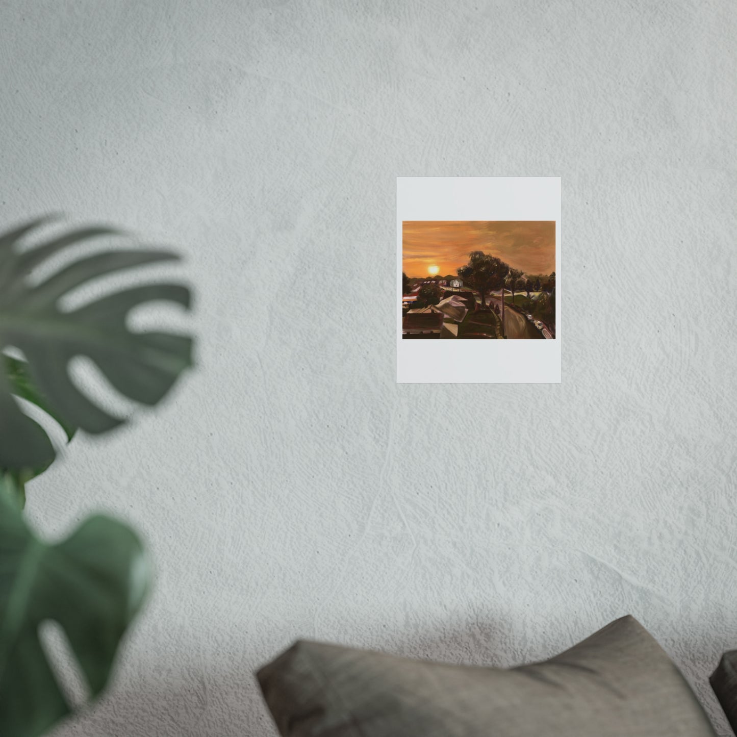 Serene Sunset Fine Art Poster, Nature Wall Art, Home Decor, Gift for Art Lovers, Minimalist Print, Soothing Landscape Art
