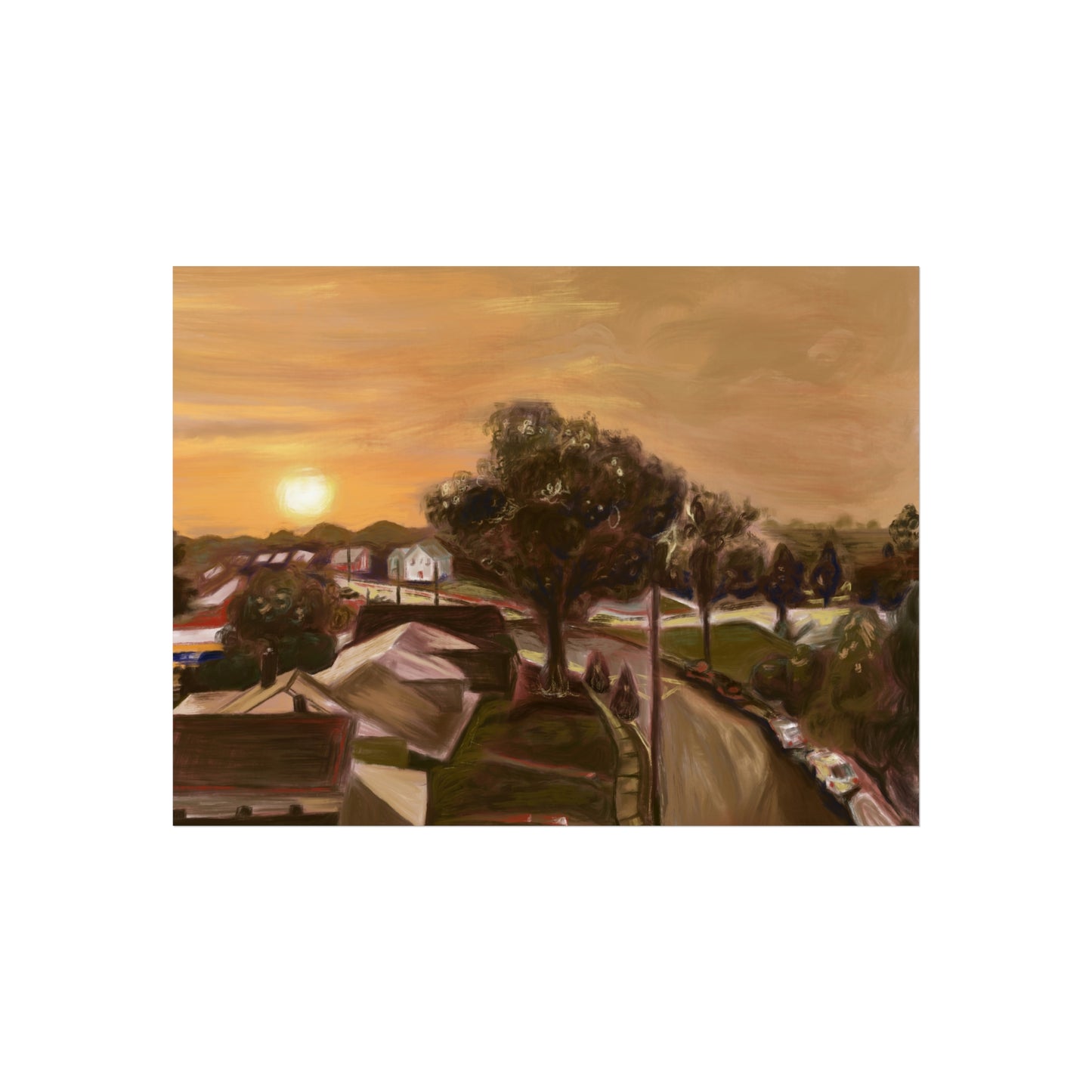 “Key-Shaped Cul-de-sac” Premium Print