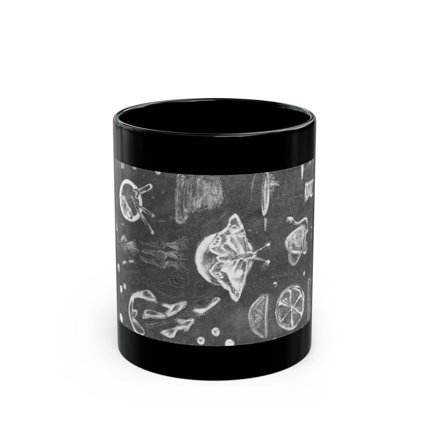 “Cozy Collage” Black Mug