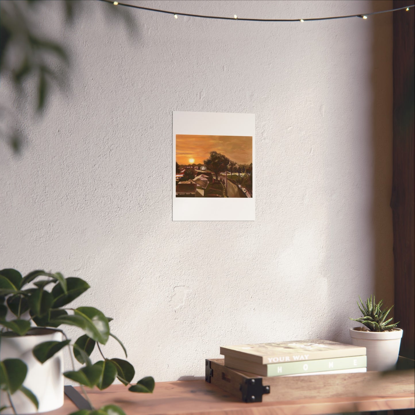 Serene Sunset Fine Art Poster, Nature Wall Art, Home Decor, Gift for Art Lovers, Minimalist Print, Soothing Landscape Art