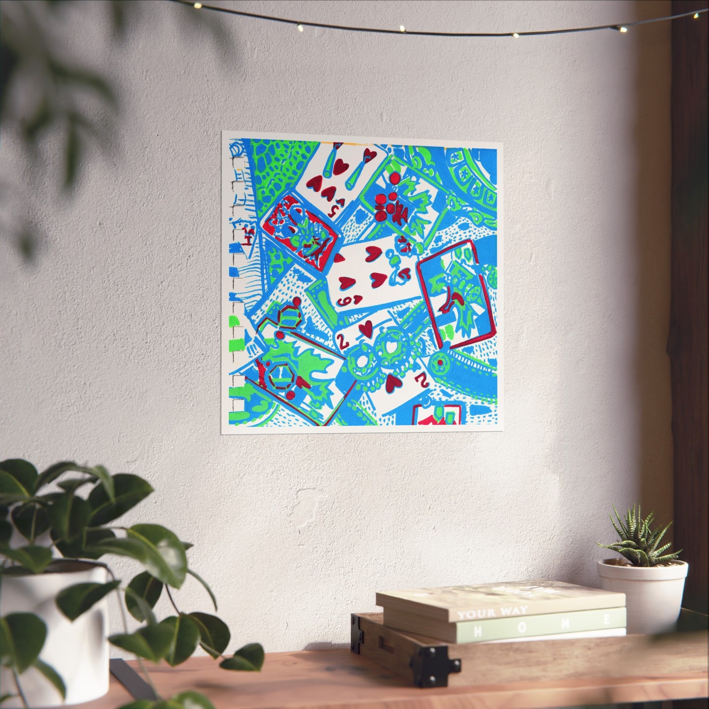 “Flea Market” Fine Art Poster, Fun Room Decoration