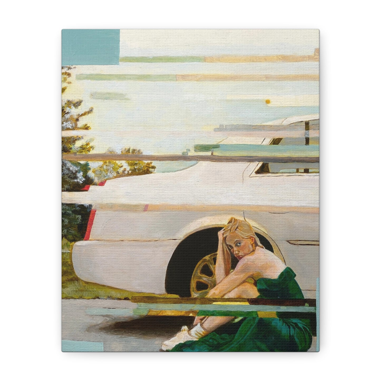 “Flat Tire” Matte Canvas, Stretched, 1.25"