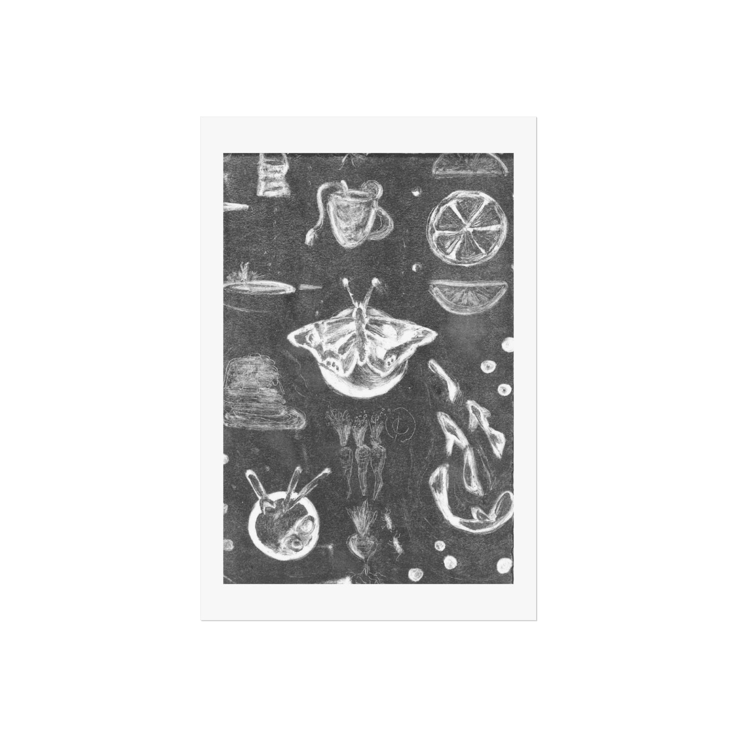 Artistic Kitchen Wall Posters, Culinary Décor for Home, Foodie Gift, Modern Art Prints, Black & White Kitchen Wall Art