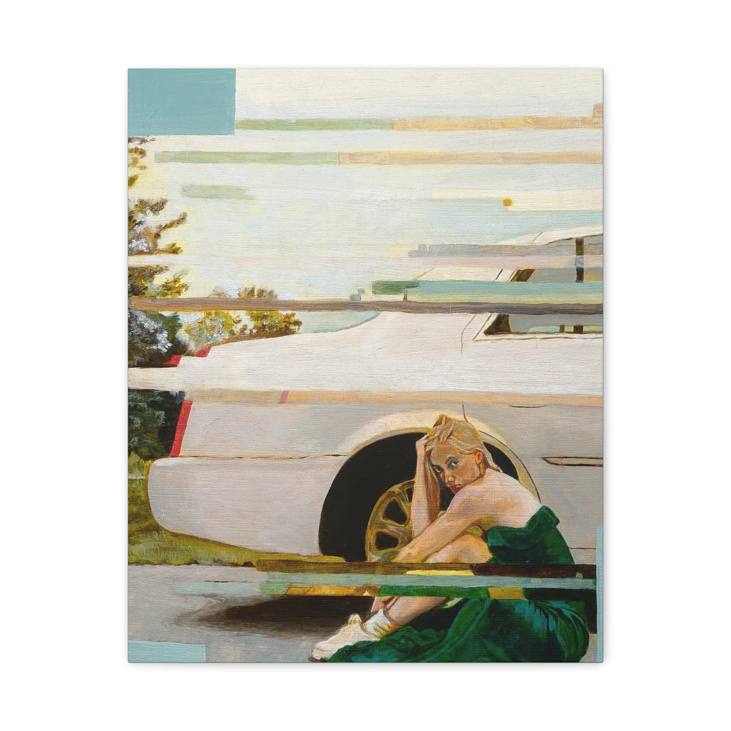 “Flat Tire” Matte Canvas, Stretched, 1.25"