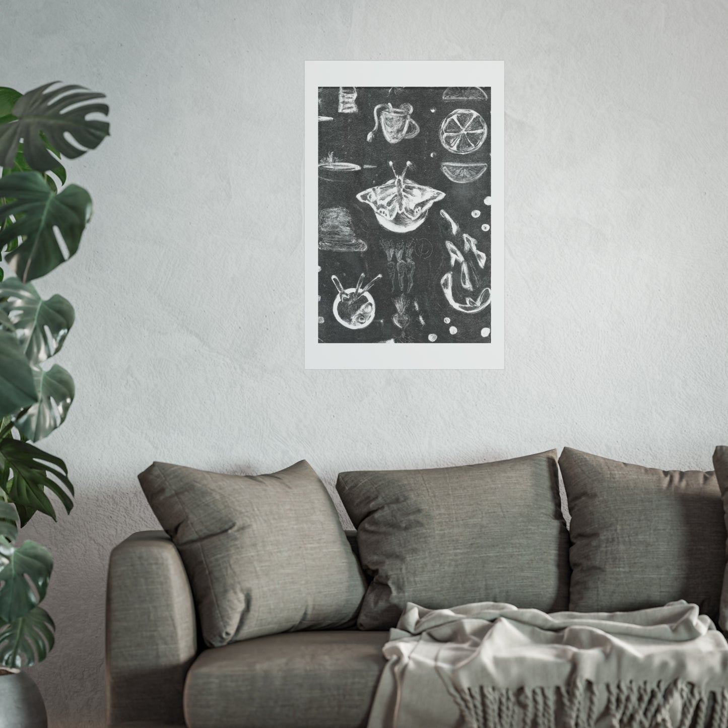 Artistic Kitchen Wall Posters, Culinary Décor for Home, Foodie Gift, Modern Art Prints, Black & White Kitchen Wall Art