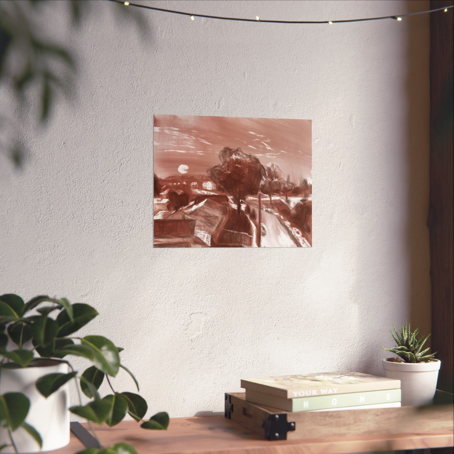 “Key Shaped Cul-de-sac Underpainting” Premium Print