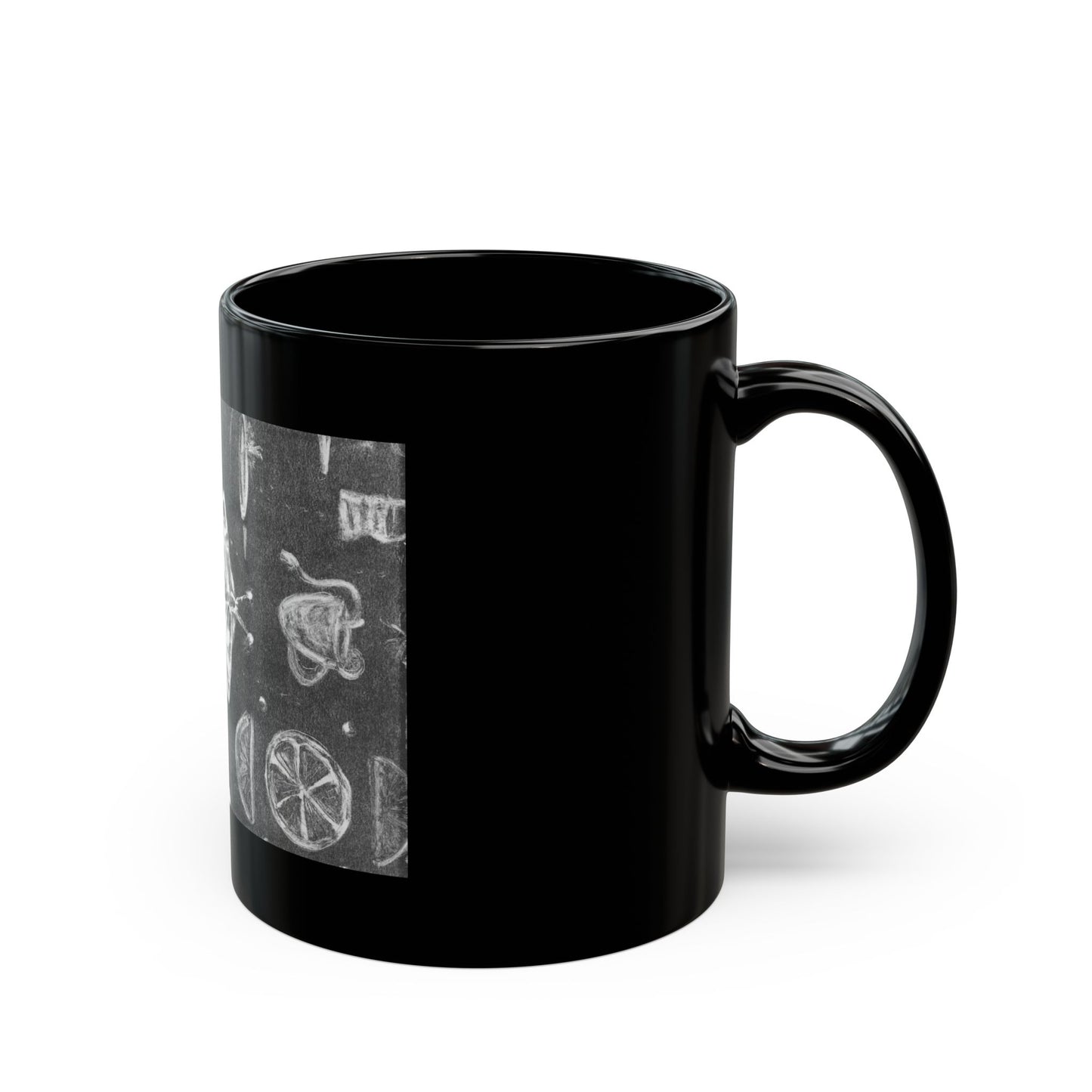 “Cozy Collage” Black Mug